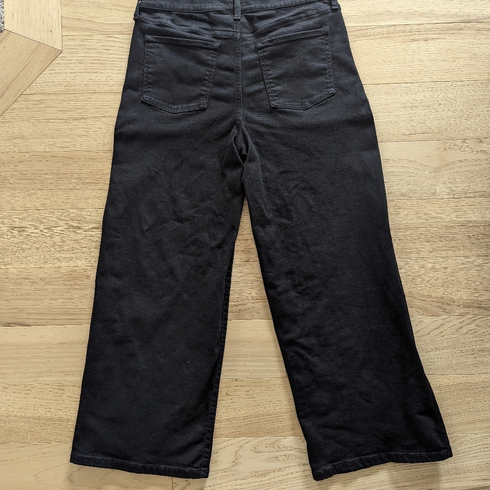 Banana Republic 2025 Wide-Leg High-Rise Jean Black Wash Denim - 31/12 - Picture 4 of 10